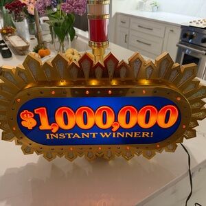 Gold and Blue Instant Winner Sign